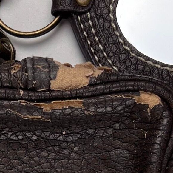 Vtg Red by Marc Ecko Sz 7"x5"x2" Handbag Clutch Buckles Brown Roses Crown Birds - Picture 13 of 16